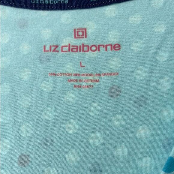 Liz Claiborne Blue Polka Dot Midi Dress - Picture 4 of 8